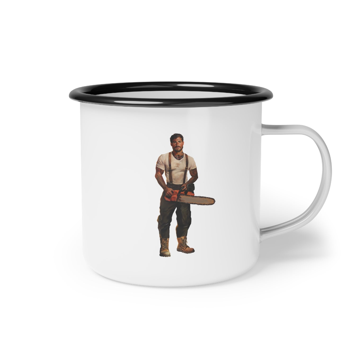 Sky Ridge Hotshots Enamel Camp Cup - Rustic Coffee Mug, Adventure Travel Mug, Campfire Drinkware, Nature Lover Gift, Outdoor Essentials
